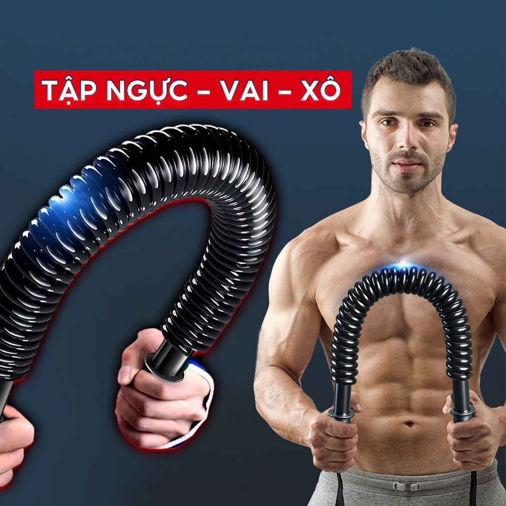 Gậy Tập Cơ Tay Lò Xo Kháng Lực SPORT, Thanh Lò Xo Power Lực Từ 20KG Đến 60KG