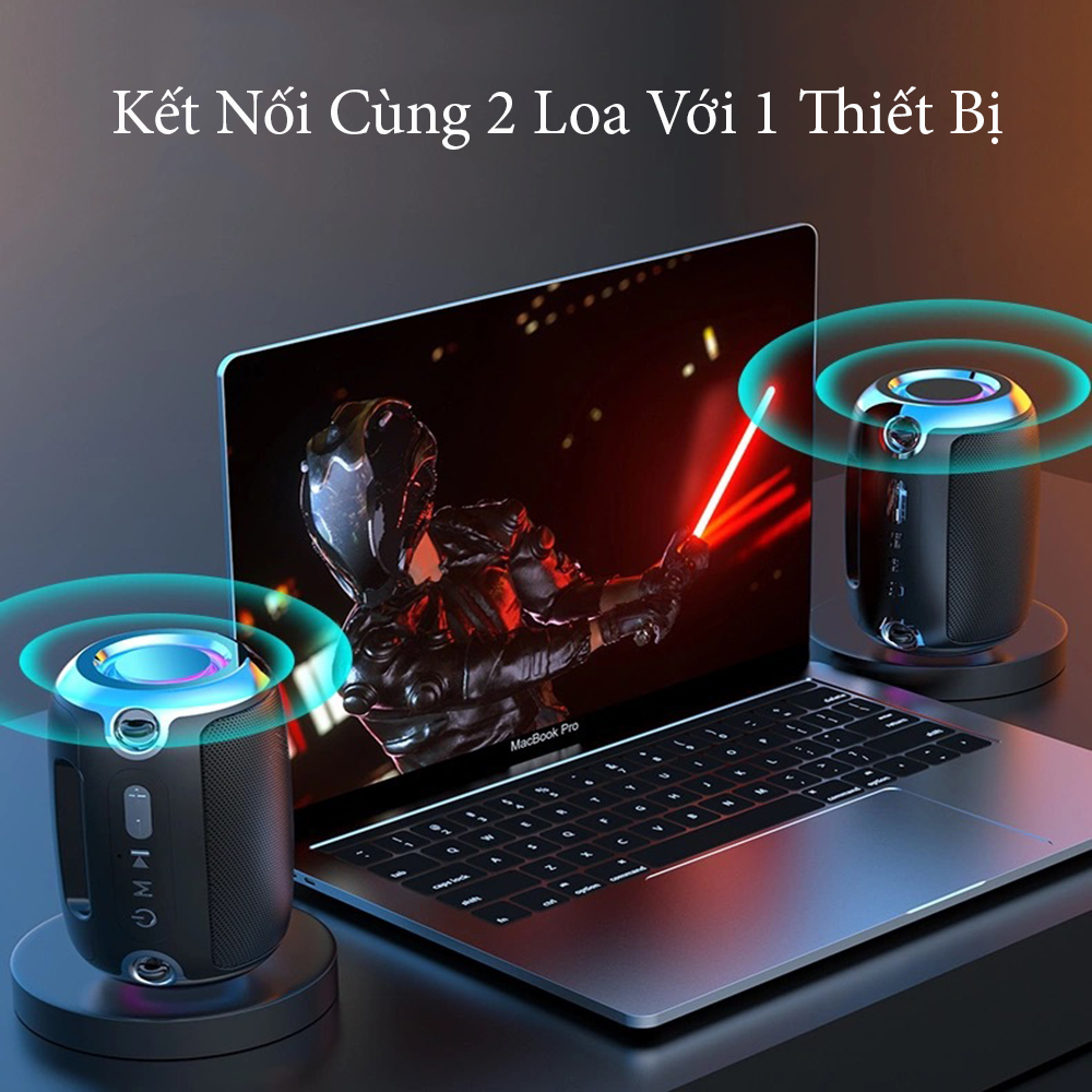 Loa Bluetooth Bass Mạnh S1 Có Đèn Led RGB - Loa Di Động Hỗ Trợ Thẻ Nhớ, USB, Jack cắm 3.5mm, PIN Khủng Bass Siêu Trầm, Âm Thanh Cực Phê, Loa Mini Kiêm Sạc Dự Phòng Cho Điện Thoại Bán Cực Chạy