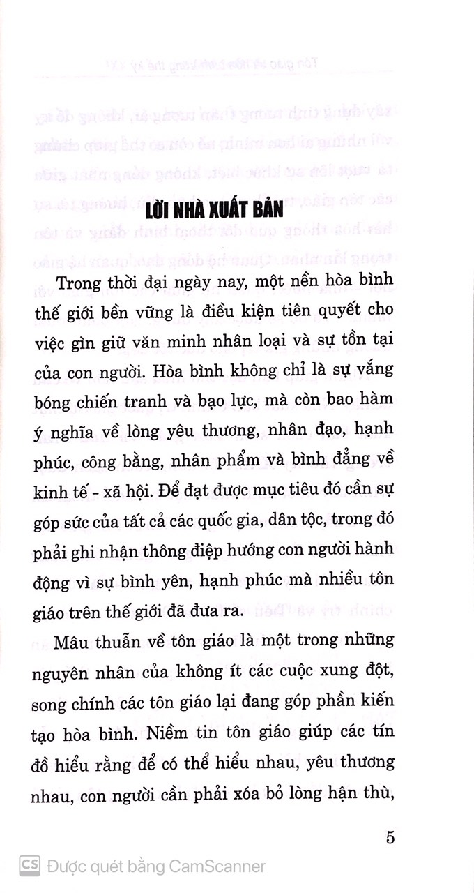 Tôn giáo và hòa bình trong thế kỷ XXI (Sách tham khảo)