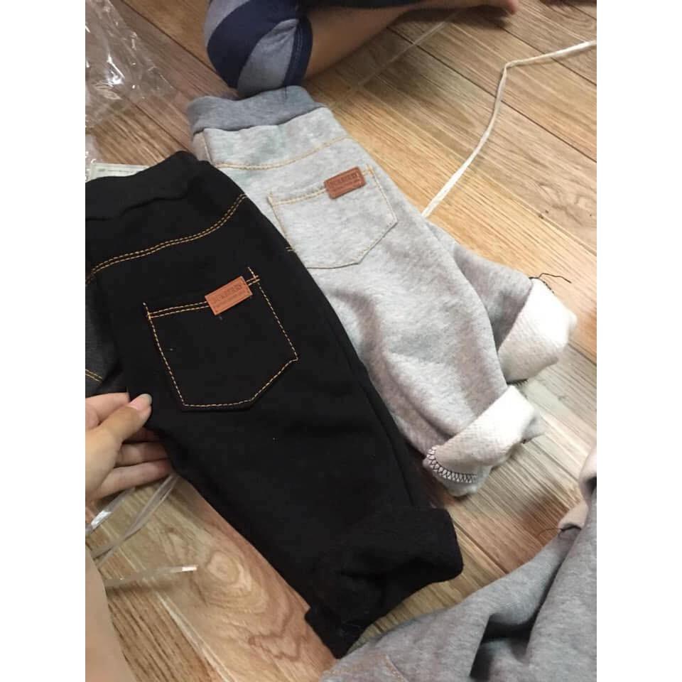 Quần lót lông giả jean cho bé trai bé gái size 8- 18kg