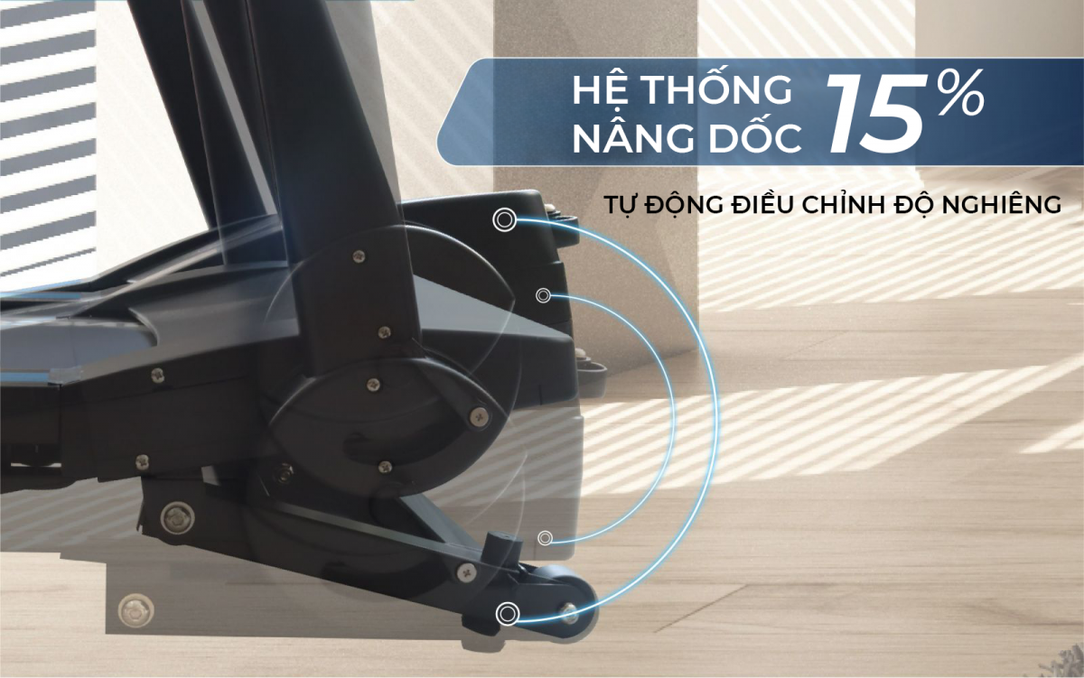 Máy chạy bộ GINTELL SmarTrek Plus | Nâng dốc | Gấp gọn