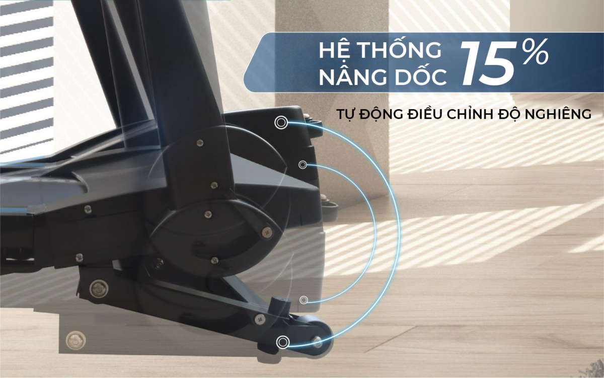 [BH 1 Năm] Máy chạy bộ GINTELL SmarTrek Plus | Nâng dốc | Gấp gọn 