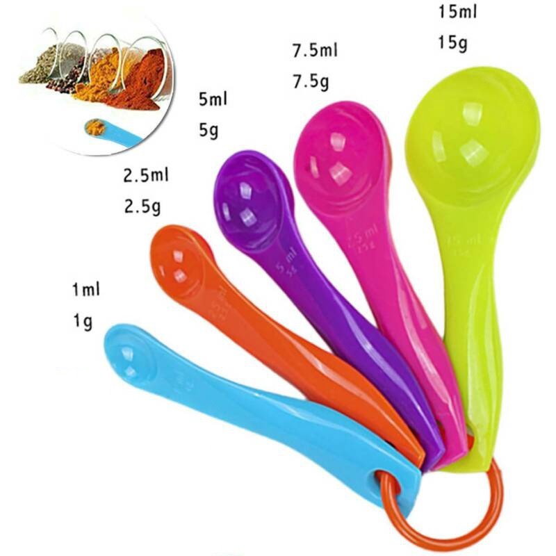 Combo 5 muỗng đong gia vị nhiều màu tiện ích - July