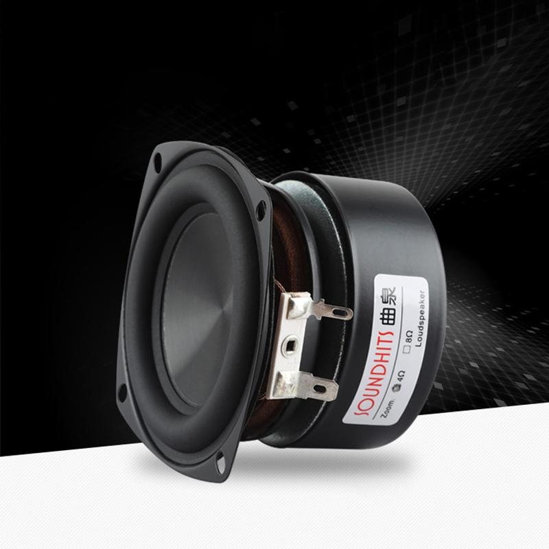 25W 4-8 ohm 3 inch Subwa-loa siêu trầm Fever Hifi kim loại bằng nhôm bằng nhôm Color: Round 4ohm Woofer Size/Full-Range Size: 2PCS