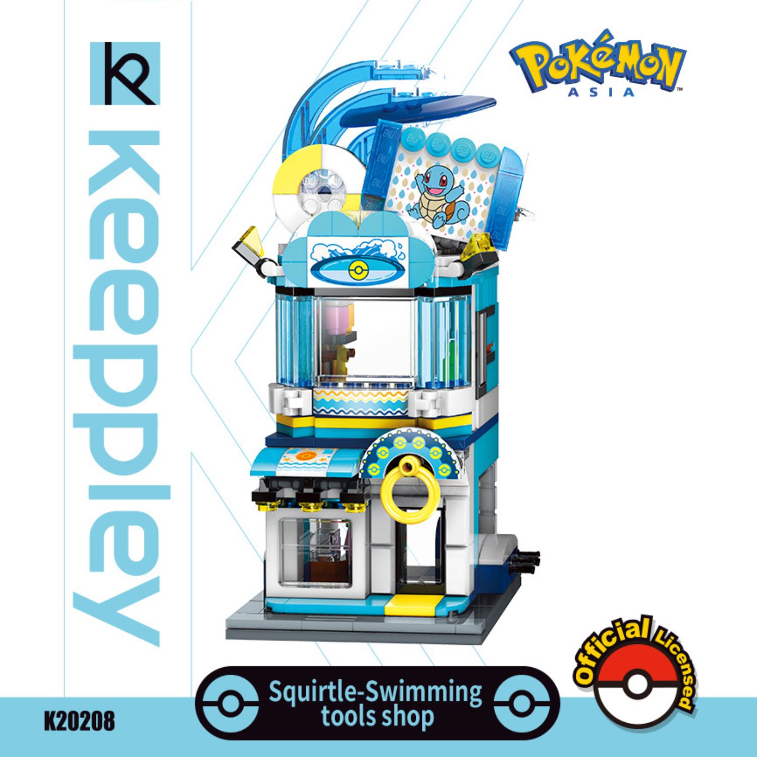 Đồ Chơi Lắp Ráp KEEPPLEY Pokemon - Squirtle Swimming Tools Shop K20208 Building Block - Herbie Toys