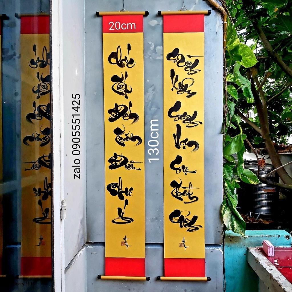 1 Cặp câu đối thư pháp nhiều mẫu để chọn lựa. Câu đối tết. Câu đối bàn thờ gia tiên. Quà tết