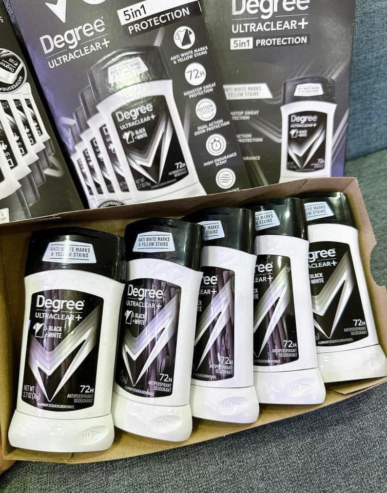 combo 5 Lăn nách Degree men black white 76g (mẫu mới)