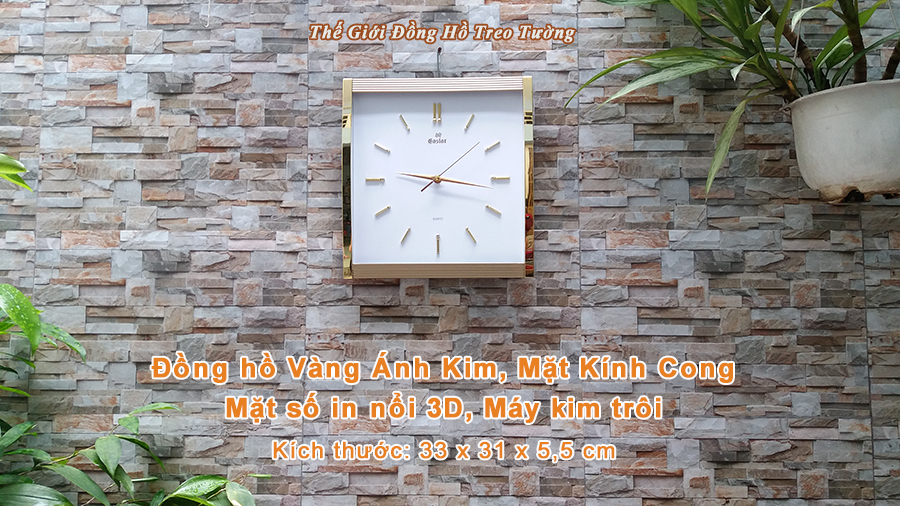 Đồng hồ Eastar Vàng Ánh kim - Mặt kính Cong, Máy kim trôi