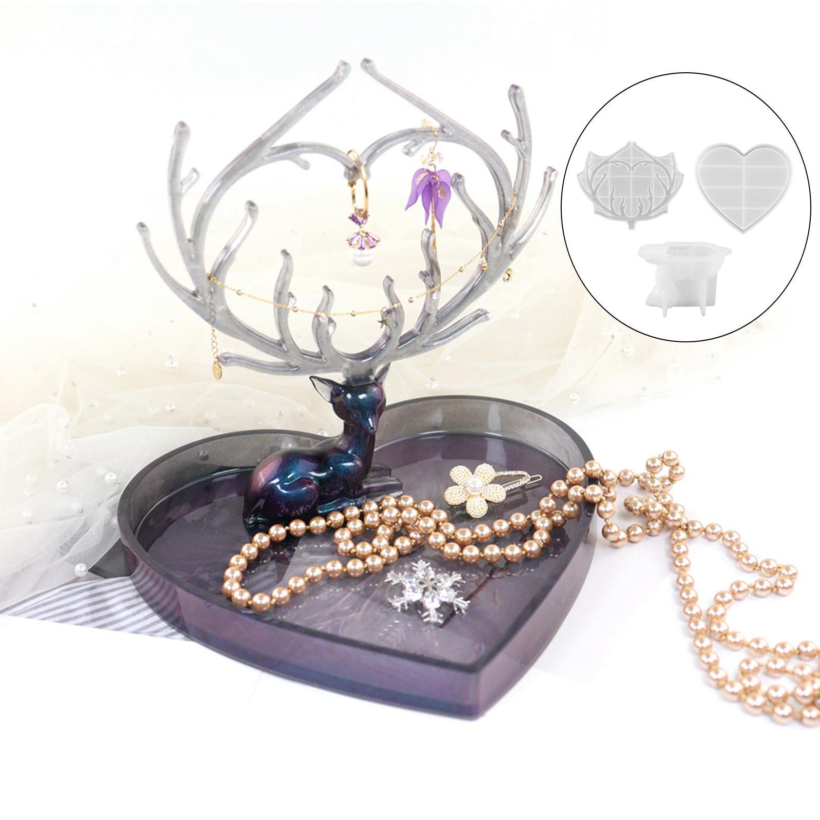 Epoxy Resin Jewelry Display Rack Silicone Jewelry Tray for Decor