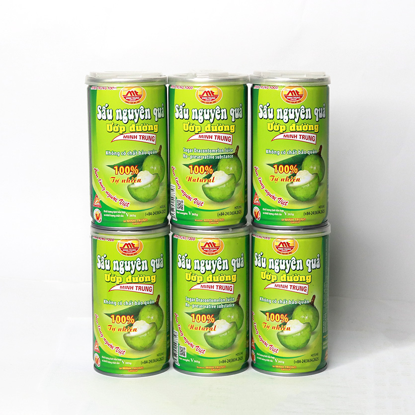 Nước sấu nguyên quả Minh Trung lốc 6 lon - SAUNGUYENQUA 6