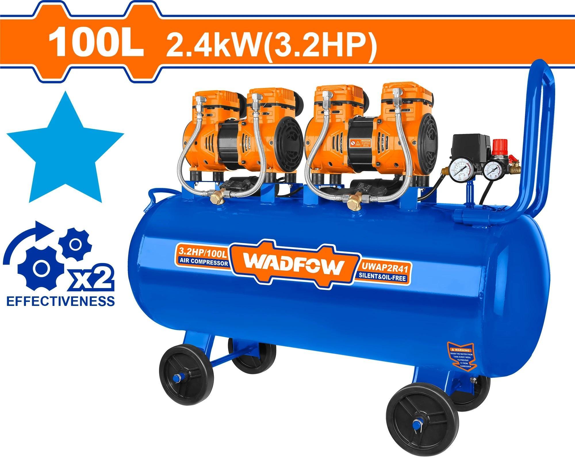 MÁY NÉN KHÍ (KHÔNG DẦU) 2400W-100L WAP2R41 WADFOW - HÀNG CHÍNH HÃNG