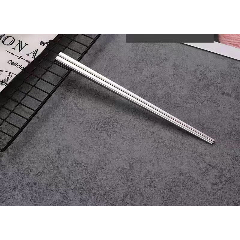 Đũa Inox Cán Vuông Cao Cấp #304 - Màu Bạc