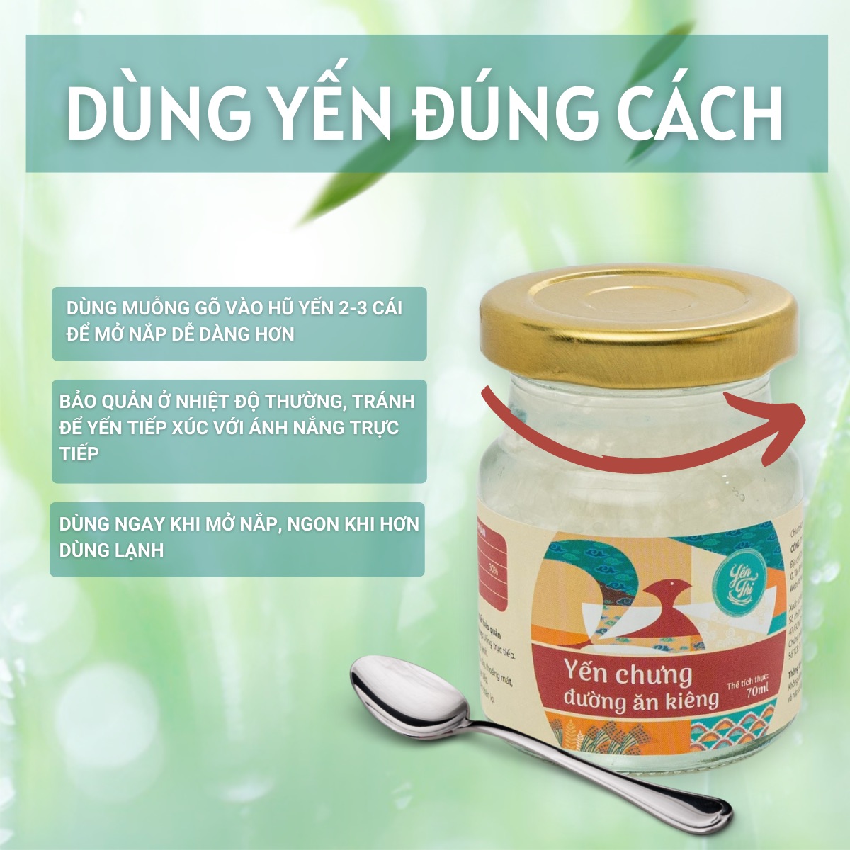 Yến Thị-Gói 50 hũ tiết kiệm-30% yến, hũ 70ml