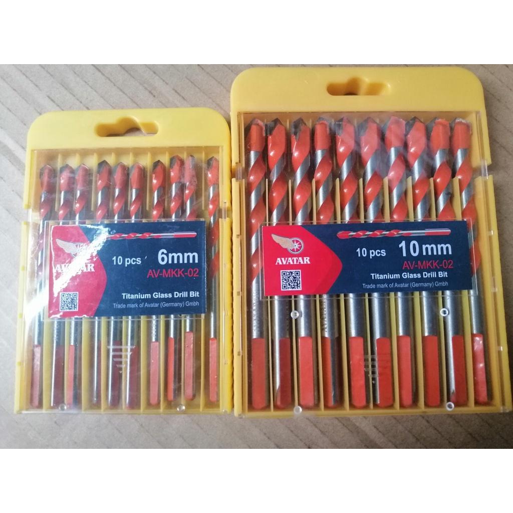 Mũi khoan đa năng/Mũi khoan kính 6mm/8mm/10mm/12mm hiệu Avatar