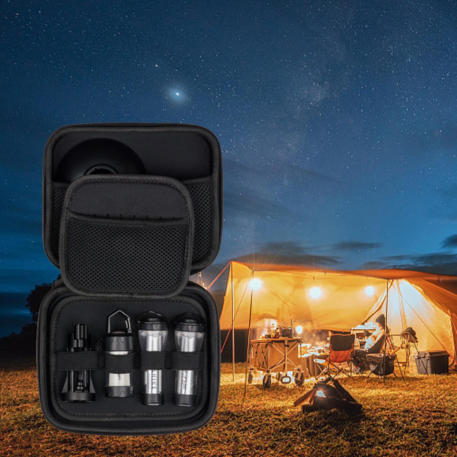 Portable Camping Light Storage Bag Holder Organizer Protector Cover Tent Lamp Case for Travel Camping Outdoor