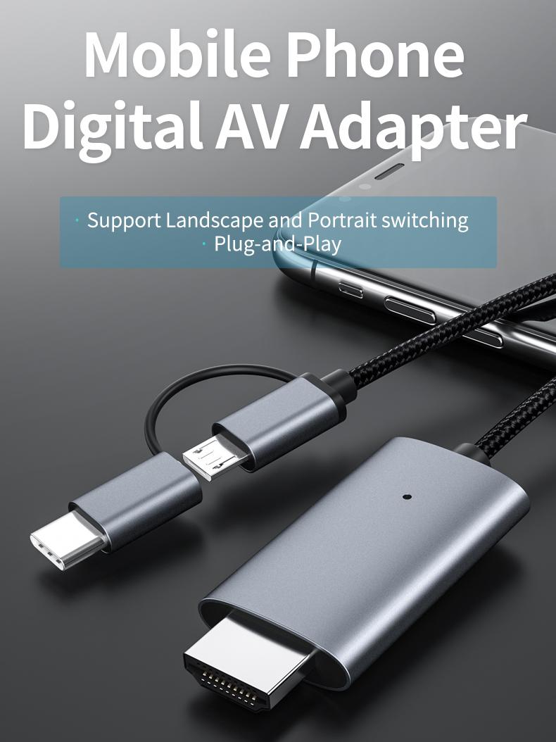 KBT LD39 HD 1080p Điện thoại Type-C USB 3.0 đến thiết bị Android tương thích HDMI vào máy tính bảng máy chiếu TV cho máy tính bảng điện thoại Android lên TV