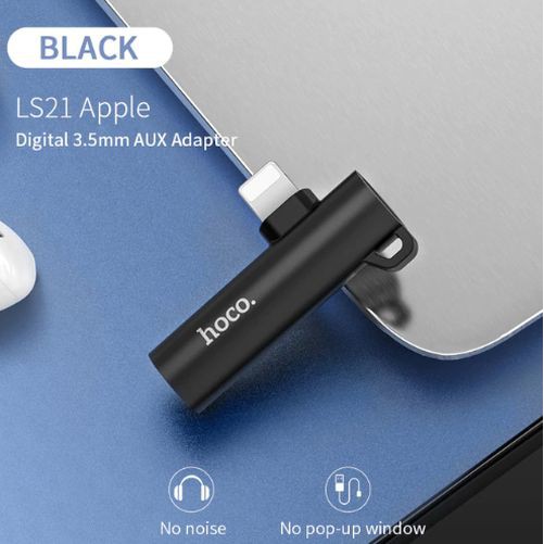 Cáp Chuyển Đổi Hoco ls21 2 Trong 1 Vừa Sạc Vừa Nghe Cổng Lightling Và Jack 3.5 Dành Cho IP - hàng chính hãng