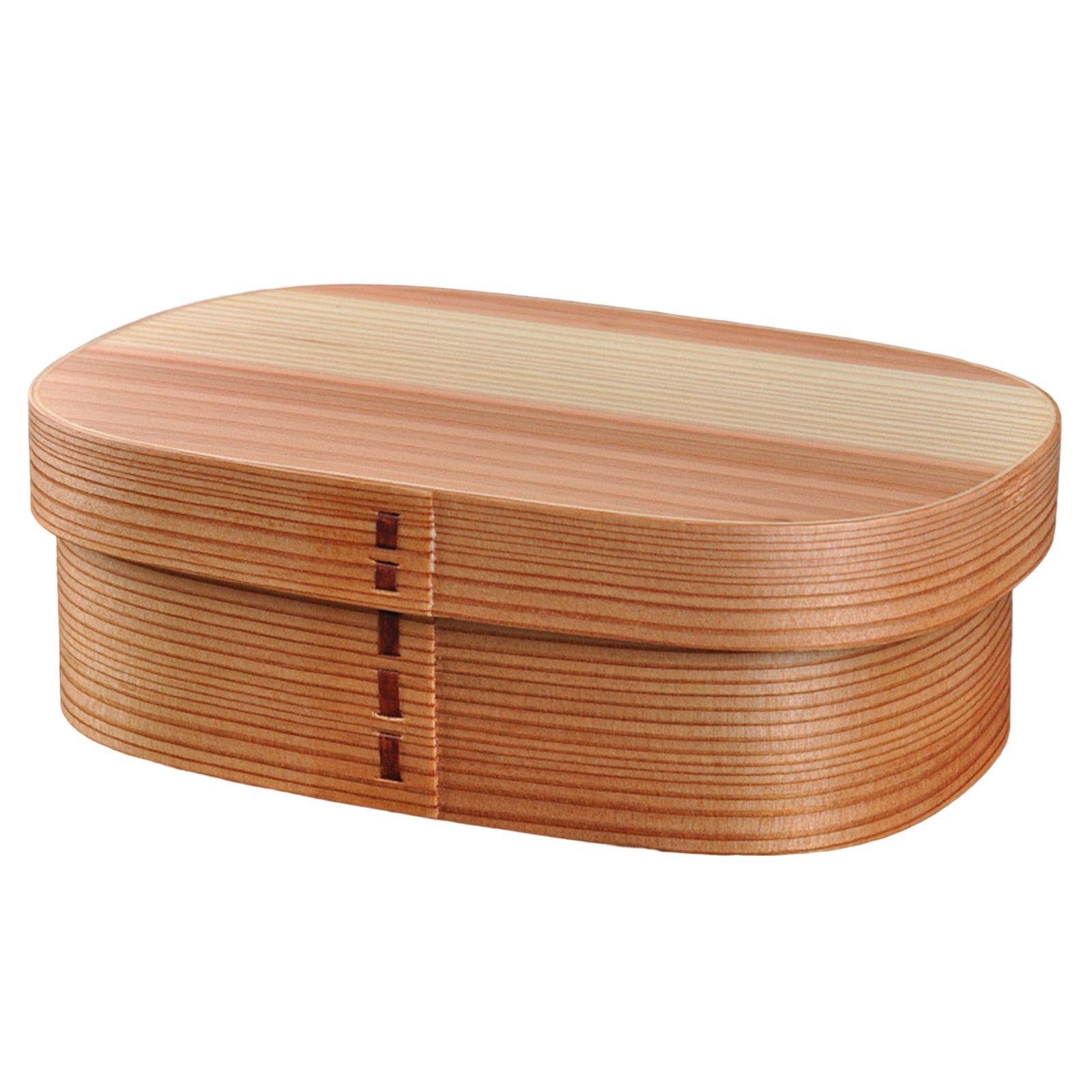 Wooden Lunch Box Sushi Container Picnic Food Carrier for Camping