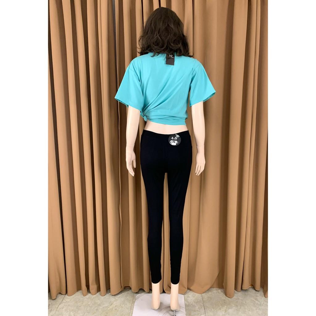  Quần Legging Nữ Dài , Lững Chất Thun Cotton 100% Co Gian 4 Chiều Kiểu Dáng Nâng Vòng 3