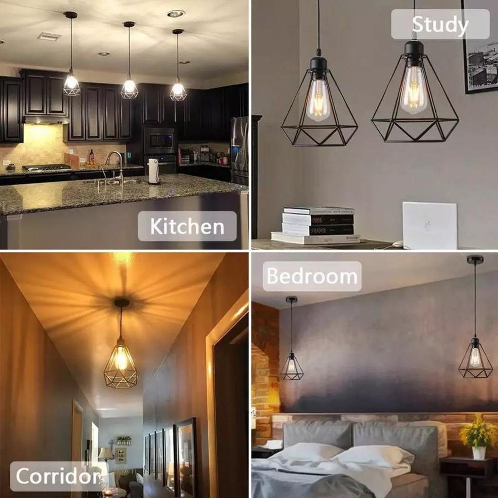Đèn thả kim cương - đèn thả lông sắt HL1029-2500