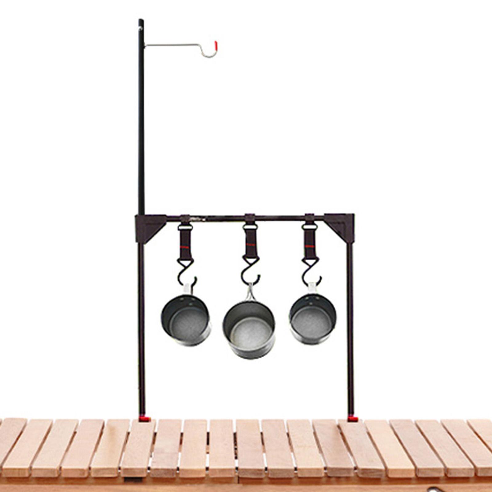 Camping Lantern Stand Lightweight Alloy Lamp Pole Hanger Holder