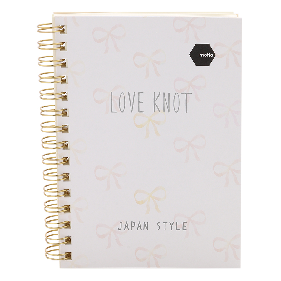 Sổ LX Twin Notebook Love Knot Motto A6 120 Trang (10.5 x 14.8 cm)