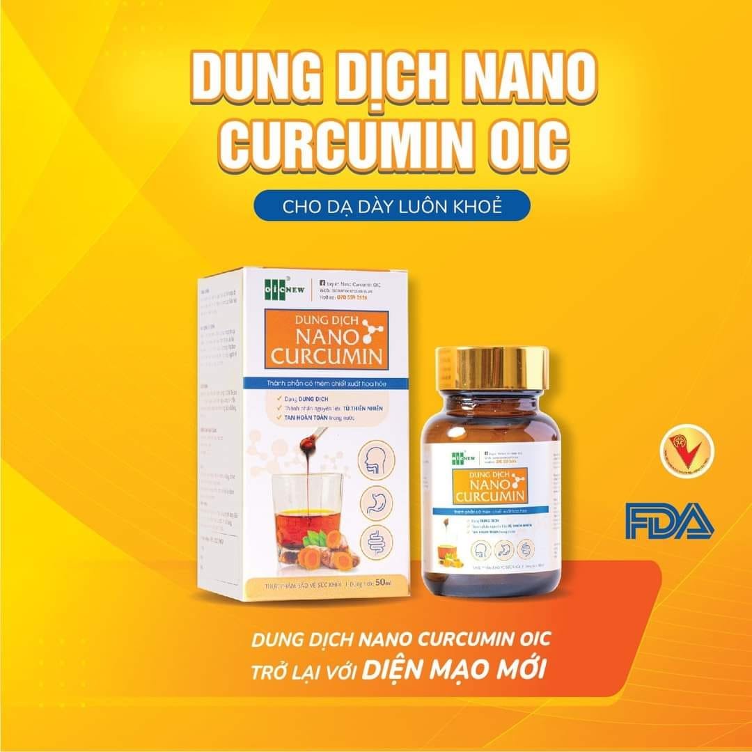 Thực phẩm chức năng Nano curcumin Oic dạng dung dịch Liquid Nano Curcumin OIC 50ml