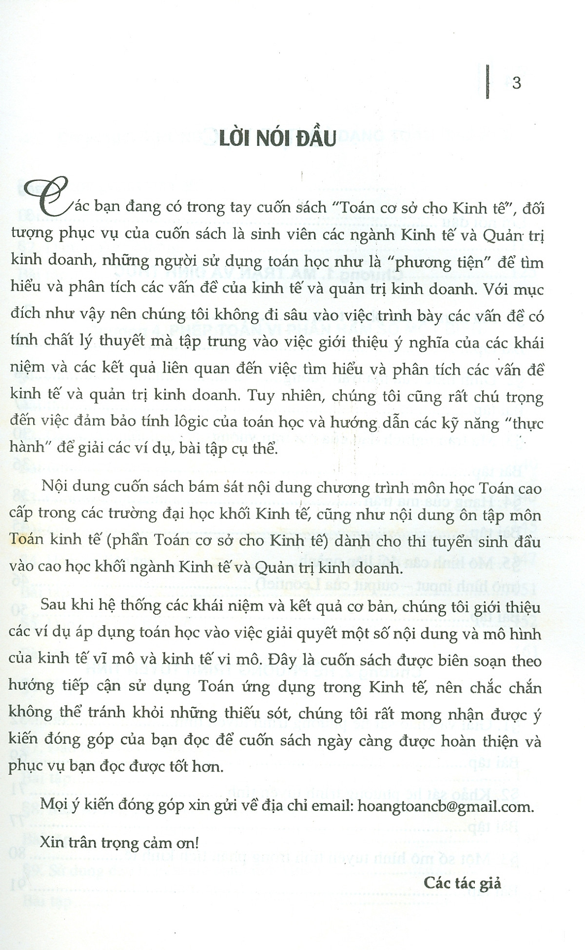 Toán Cơ Sở Cho Kinh Tế