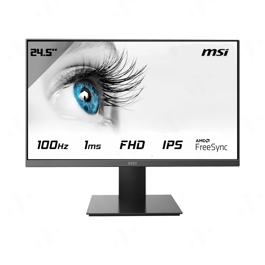 Màn hình máy tính MSI PRO MP251 | FHD (1920 x 1080) / IPS / 100Hz / 1ms / HDMI / D-Sub / Loa tích hợp 2W x 2 - Hàng Chính Hãng