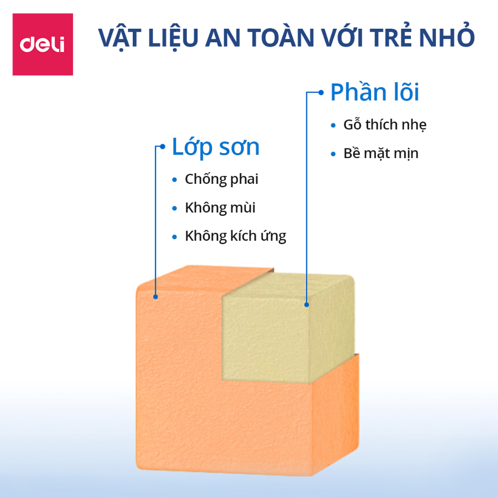 Bộ Đồ Chơi Lắp Ghép Hình Học Gỗ Cho Bé Deli - Luyện Tập Tư Duy Ghép Hình Tính Toán Màu Sắc - Đồ Chơi Sáng Tạo Thông Minh