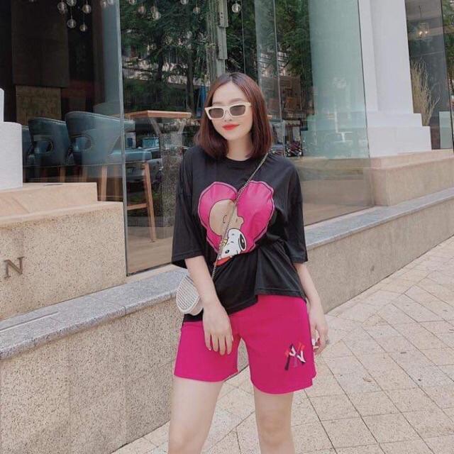 Bộ đồ mặc nhà nữ in tim