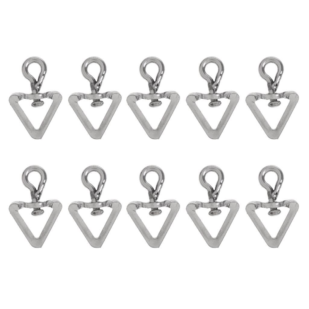 10pcs Fishing Swivels Triangle Hook Ring Swivels Fishing Hook Line Lures Connector