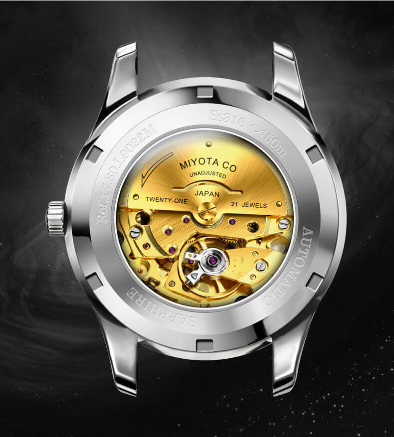 Đồng hồ nam chính hãng LOBINNI L1780-2 Fullbox, Kính sapphire ,chống xước,chống nước,dây kim loại thép không gỉ 316L, máy cơ , Mới 100%,Bảo hành 24 tháng
