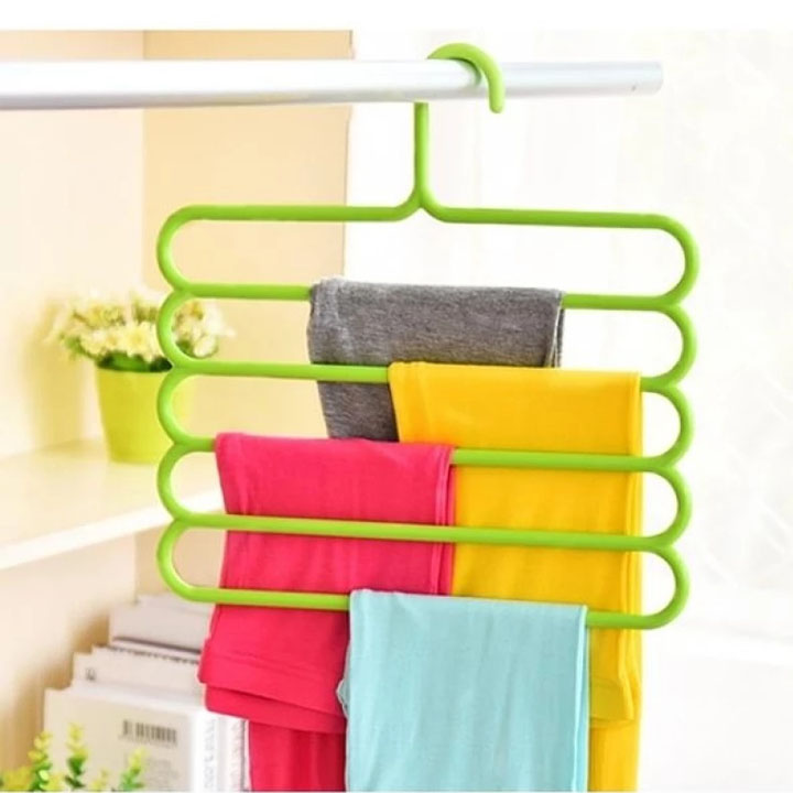 Combo 3 móc treo quần áo 5 tầng bo kín đầu tiện dụng
