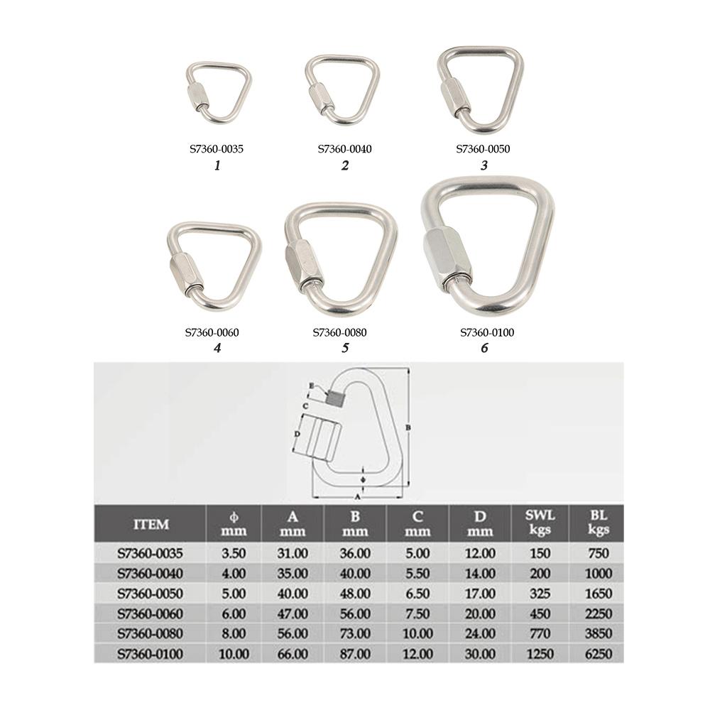 Khóa Tam Giác Bằng Thép Không Gỉ Dùng Để Đi Cắm Trại Du Lịch