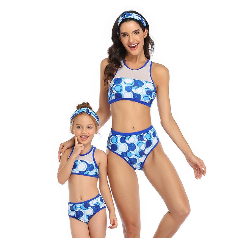 HH 2021 Mới Mùa Hè Cho Bé Gái Đồ Bơi Mẹ Và Con Gái Tắm Quần Bơi Đồ Bơi Nữ Bikini Trẻ Em Đi Biển Hàng Đầu quần Áo