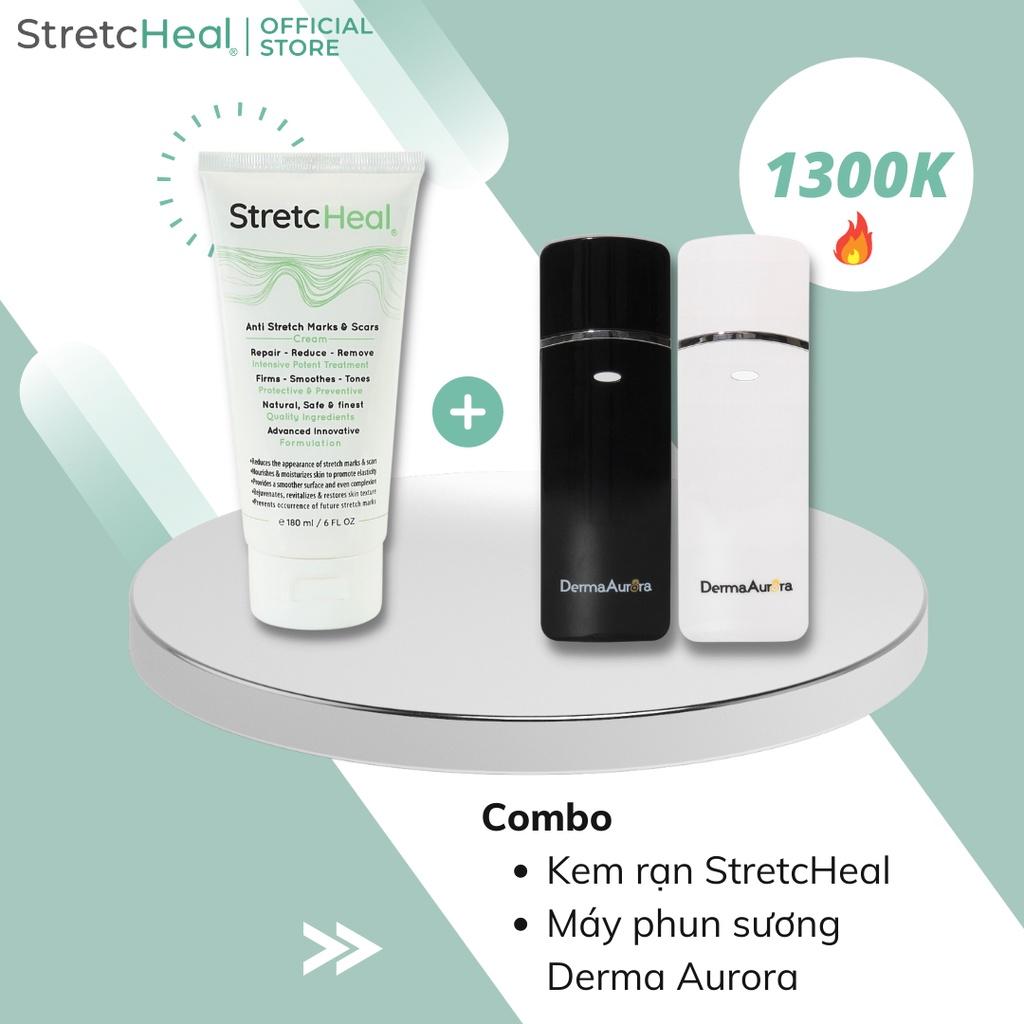 Combo Kem Rạn StretcHeal 180ml Chính Hãng Made in USA + quà tặng Máy phun sương Derma Aurora