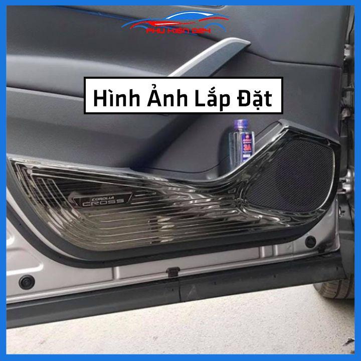 Bộ ốp tapli Corolla Cross 2020-2021-2022 vân Titan chống xước va đập khi mở cửa và làm đẹp xe