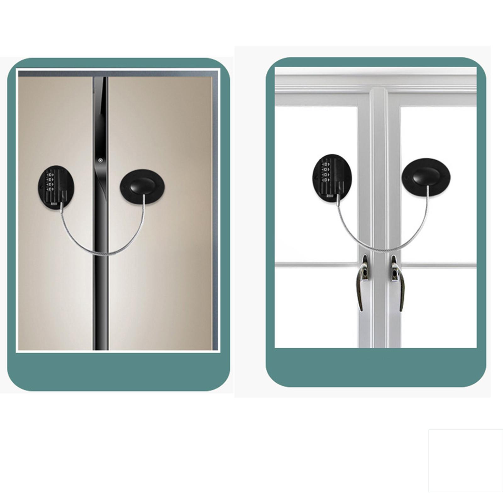 Cabinet Window Lock Child Protection 4 Digit Lock, Self Adhesive Door Lock
