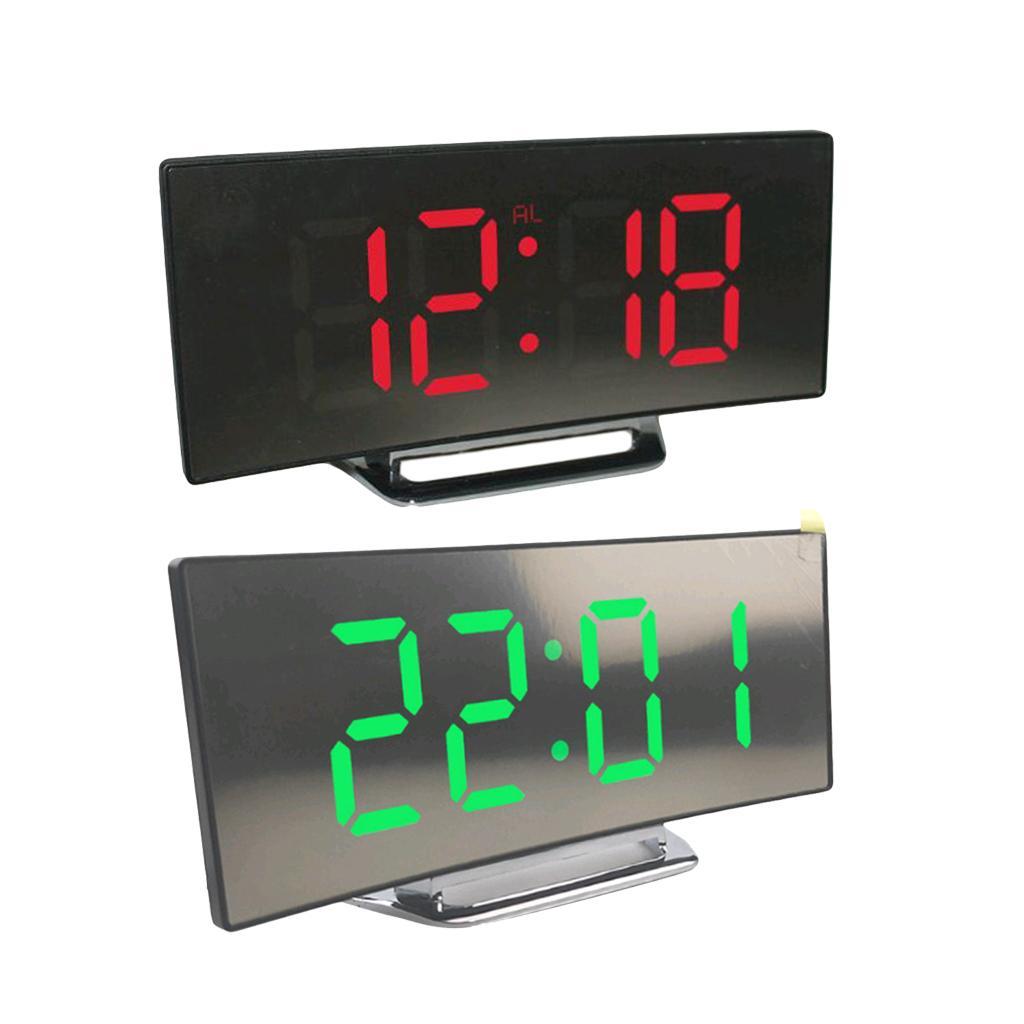 2pcs Modern Digital LED Clock Alarm Clock Snooze USB/AAA Digital LED Clock