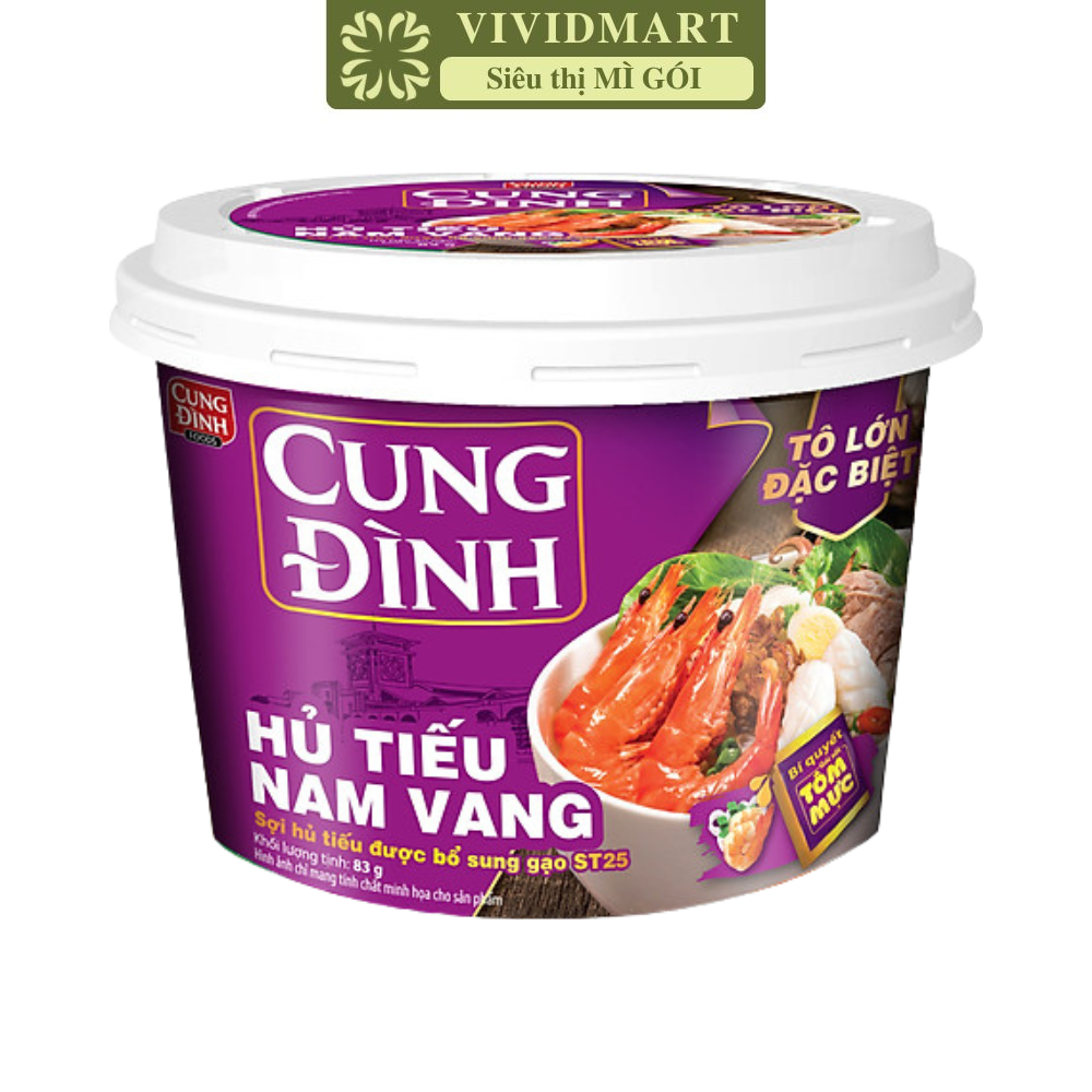 AFOTECH - Hủ tiếu tô Cung Đình hương vị Hủ tiếu Nam vang Cung Đình ăn liền, Hủ tíu nam vang Cung Đình (83g/tô)