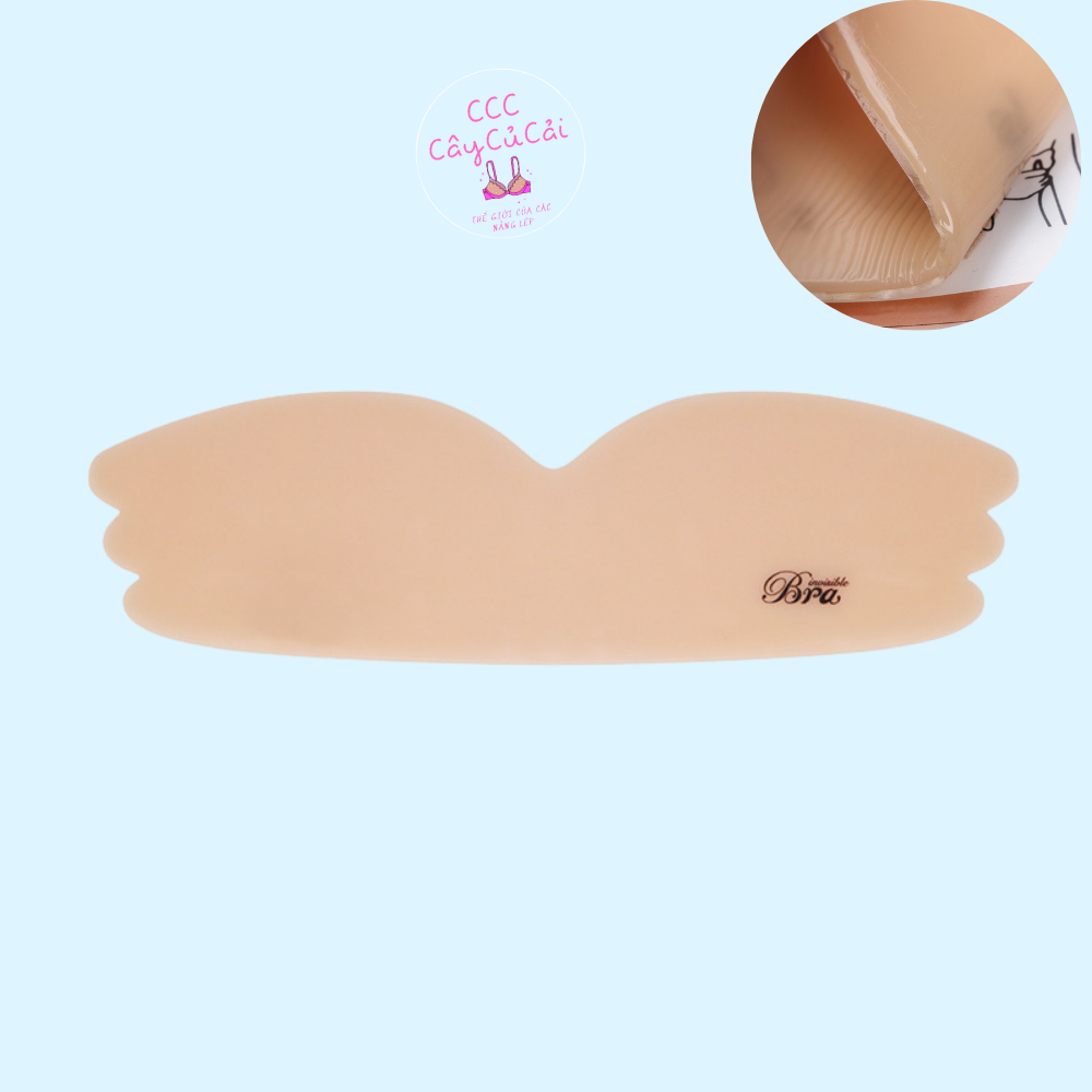 Miếng dán ngực silicon ,miếng dán nâng ngực tạo khe hình cánh bướm cho cô dâu mặc áo cưới cúp ngang hở lưng-CC162