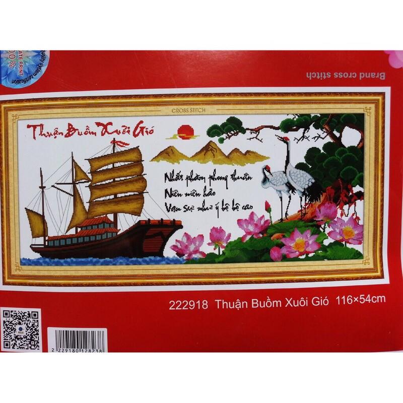 Tranh thêu chữ thập Thuận Buồm Xuôi Gió 222918 (116x54) chưa thêu