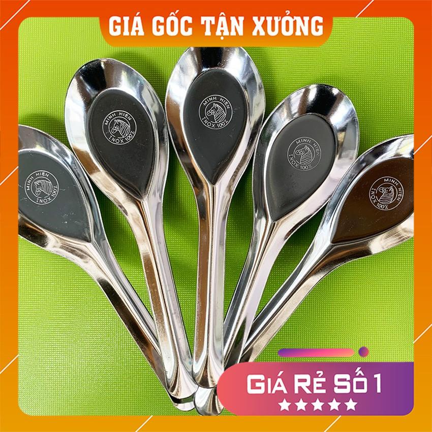 Muỗng các loại Inox chất lượng (Muỗng bầu, muỗng soup và muỗng cà phê) chất liệu 100% Inox bóng loáng kích thước 16x4cm