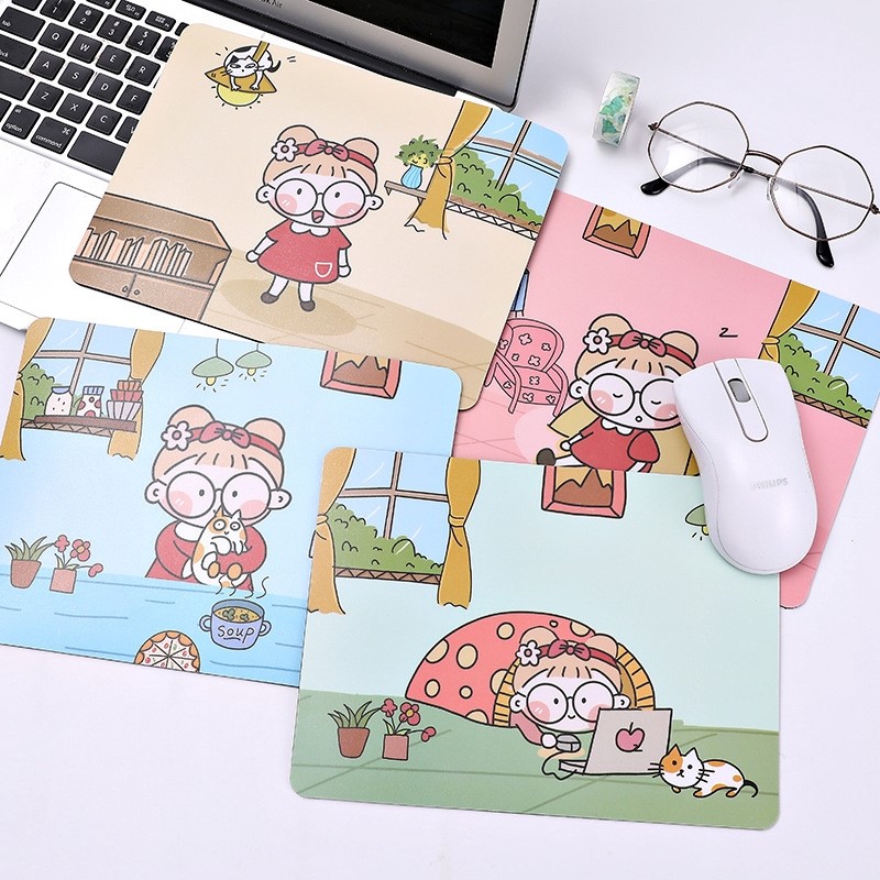Miếng Lót Chuột Máy Tính Họa Tiết Dễ Thương Tươi Tắn (Giao Mẫu Ngẫu Nhiên)