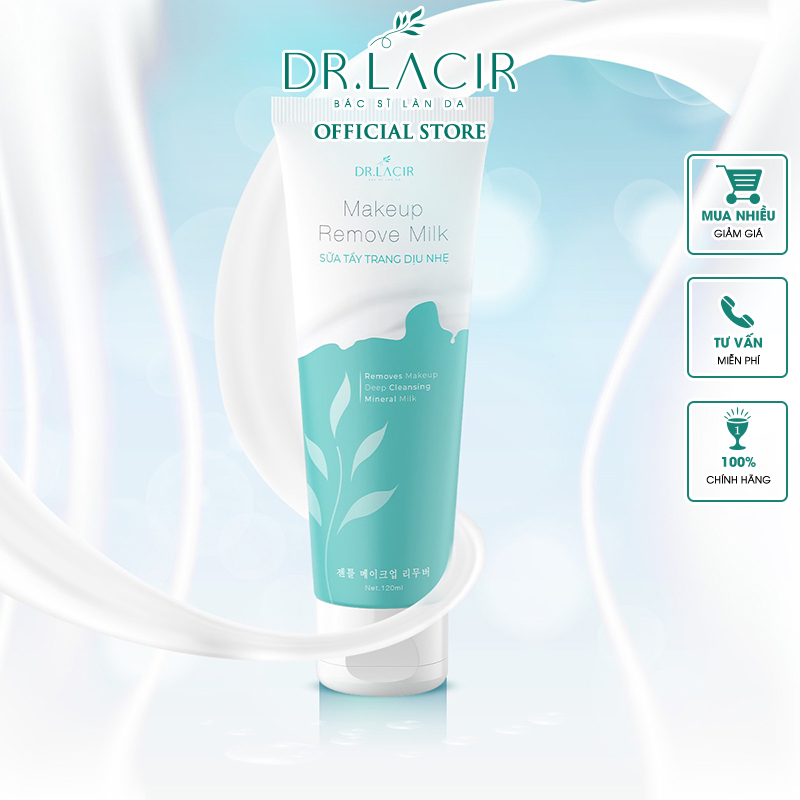 Sữa Tẩy Trang Makeup Remove Milk Dr Lacir  Dịu Nhẹ Làm Sạch Thu Nhỏ Lỗ Chân Lông  DR05