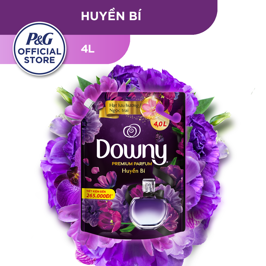 Nước Xả Vải DOWNY Hương Nước Hoa Cao Cấp Túi 4L