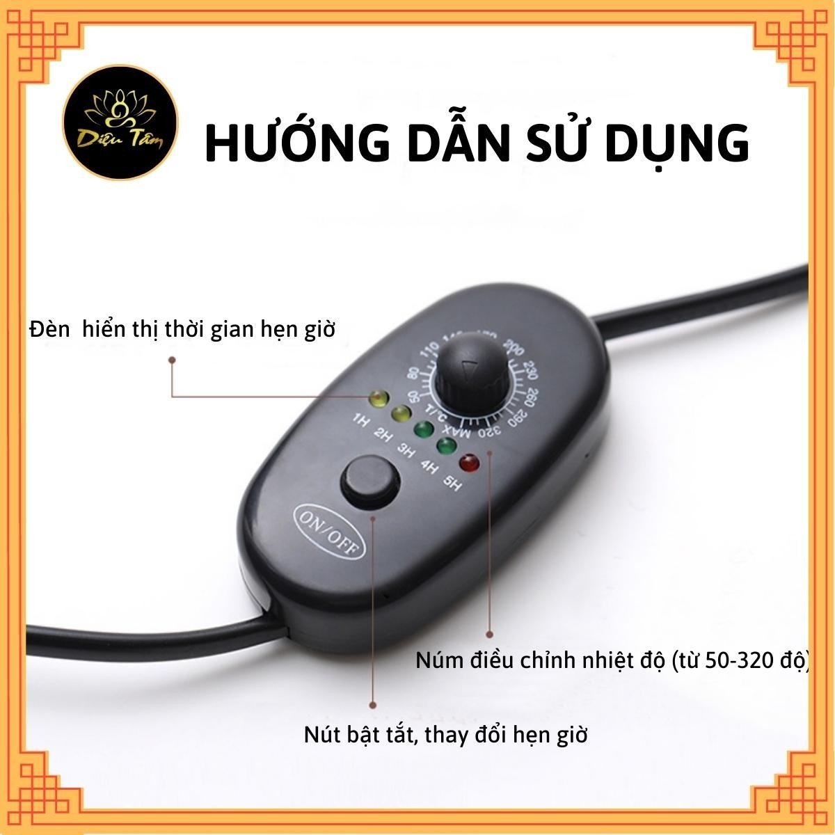 Lư điện lư xông trầm hương trầm nụ điện có hẹn giờ chỉnh nhiệt gốm sứ cao cấp chịu nhiệt -shop Diệu Tâm mã lu dien vien