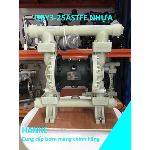 Máy bơm màng khí nén thân nhựa PP, GODO QBY3-25ASTFF