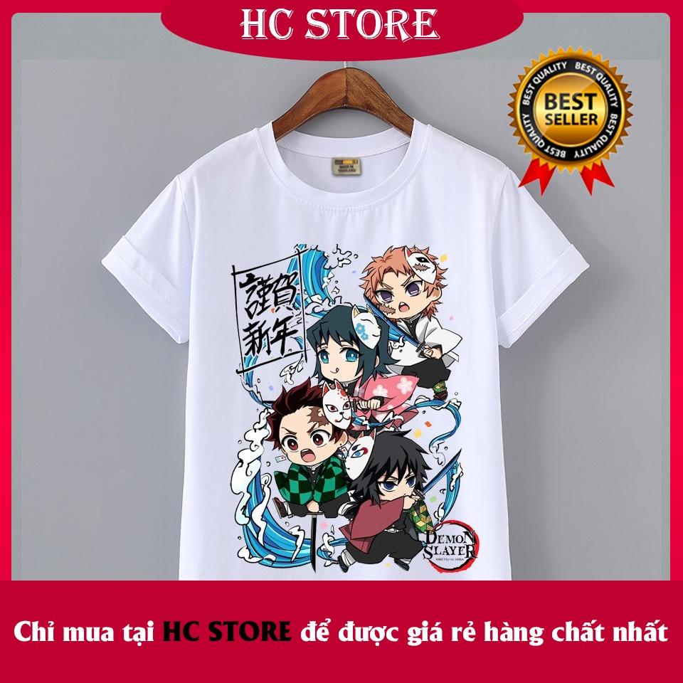 Áo thun Anime in hình Kimetsu no Yaiba Tanjiro Nezuko chibi đẹp cực chất giá rẻ